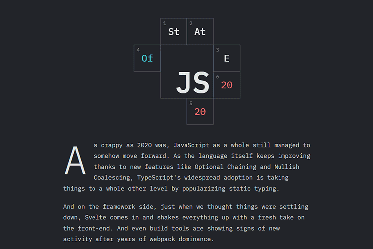 Example from State of JS 2020