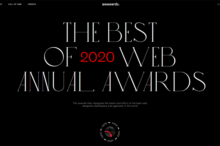 Example from The Best of 2020 Web Annual Awards