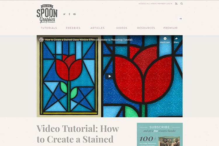 Example from Video Tutorial: How to Create a Stained Glass Window Effect