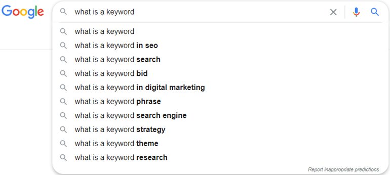 Keyword Research Using Google