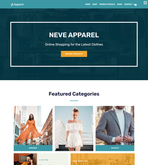 neve best woocommerce theme with elementor