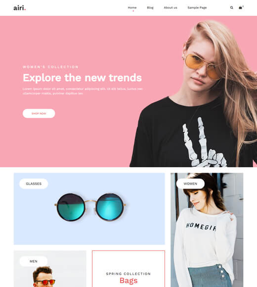 airi best theme for woocommerce and elementor