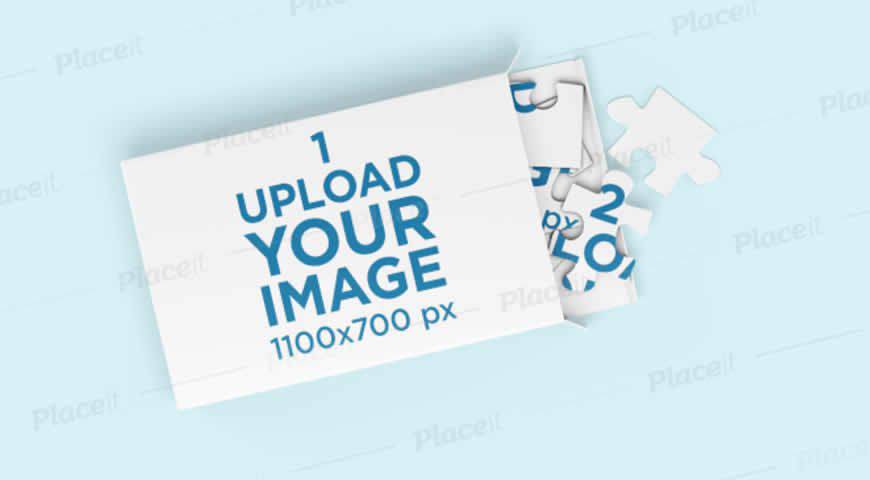 Puzzle Packaging Photoshop PSD Mockup Template