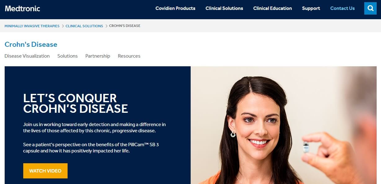 Medtronic Website Example Page