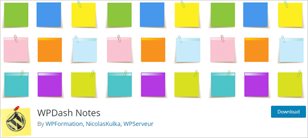 WP Dash Notes - WordPress sticky notes plugin.