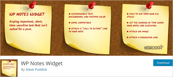 WP Notes Widget