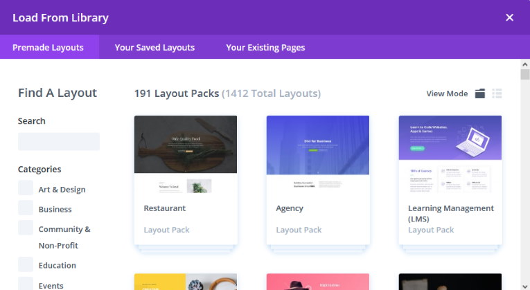 Divi Layouts