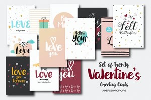 Trendy Valentines Day greeting Cards