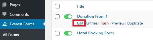 edit donation form how to make a donation form on wordpress