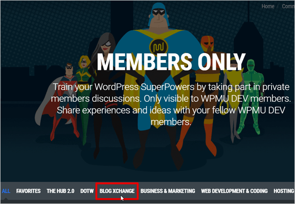 WPMU DEV Members Blog XChange