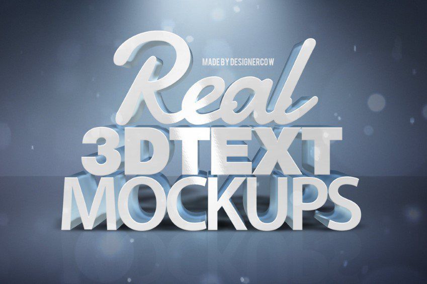 Real 3D Text Mockup Photoshop Actions