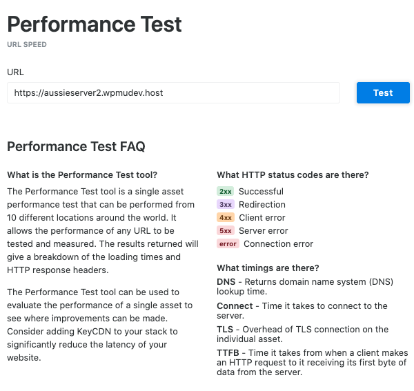 A look at the Key CDN performance test we used for testing