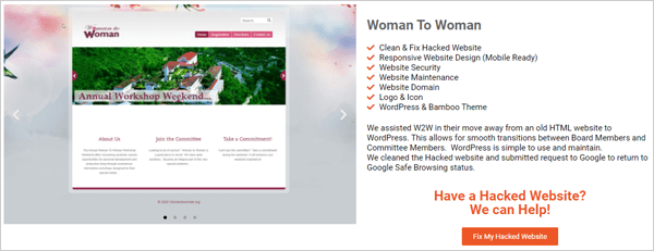Woman 2 Woman - Fixed Hacked Site.