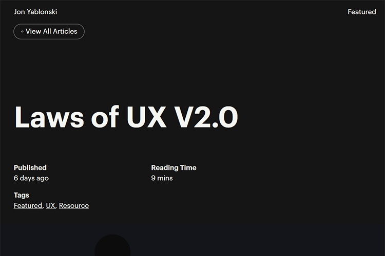 Example from Laws of UX V2.0