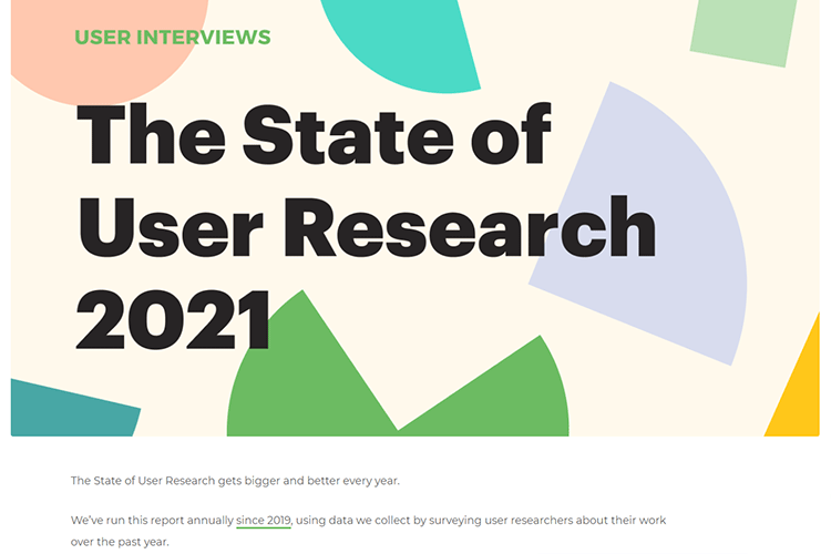 Example from The State of User Research 2021 Report