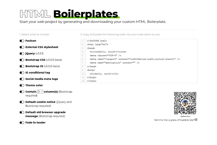 Example from HTML Boilerplates