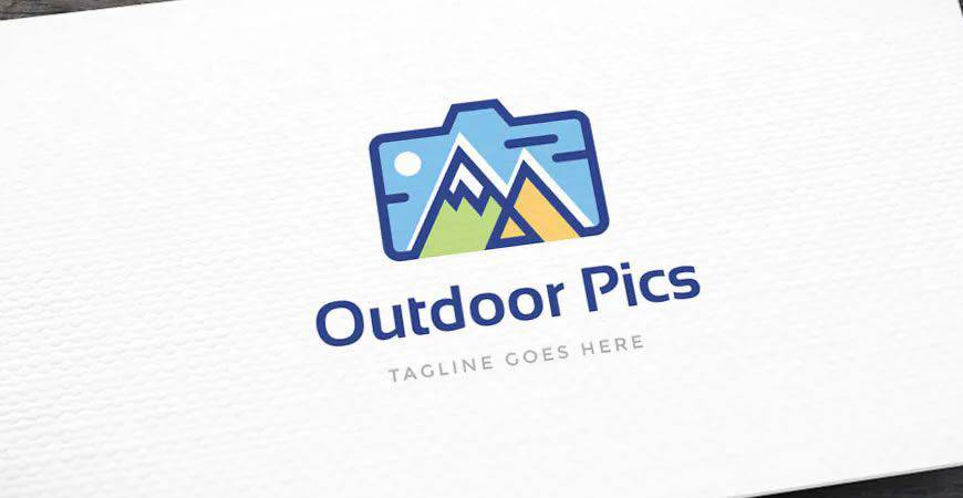 Outdoor Pics Logo Template photographer camera photography