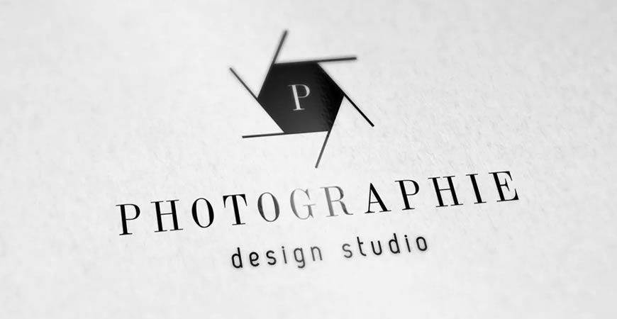 photographer camera Minimal Photography Logo Template