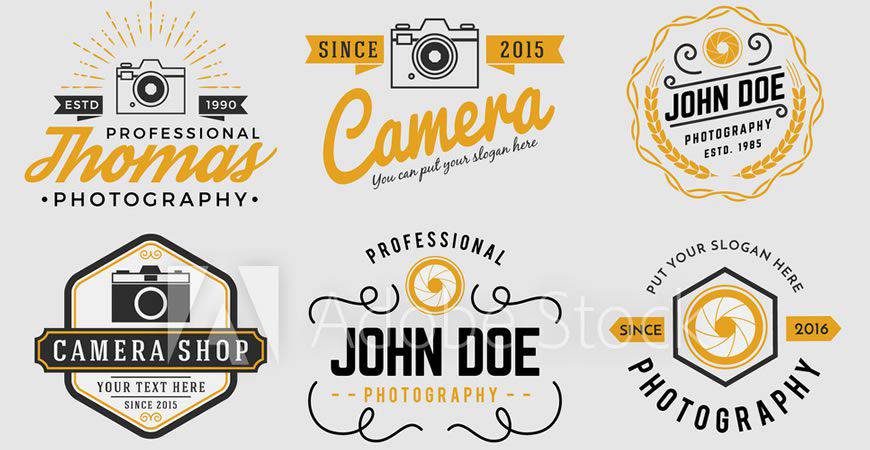 Two-Tone Photography Logo Templates photographer camera photography