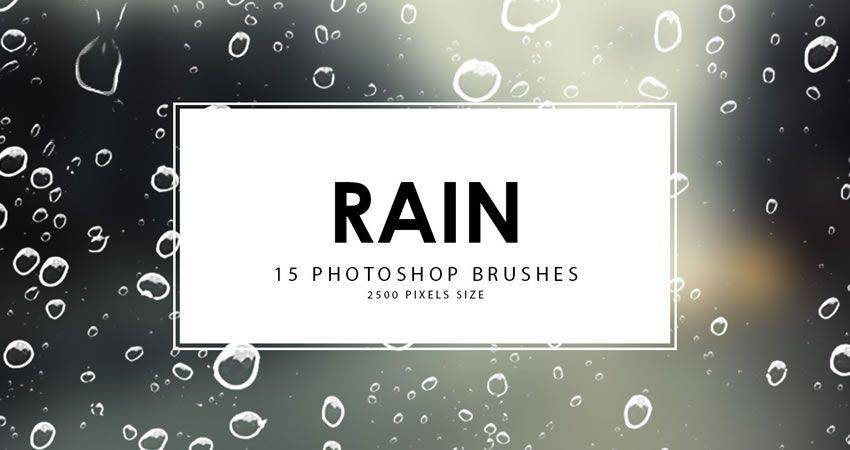 rain free photoshop nature brush sets