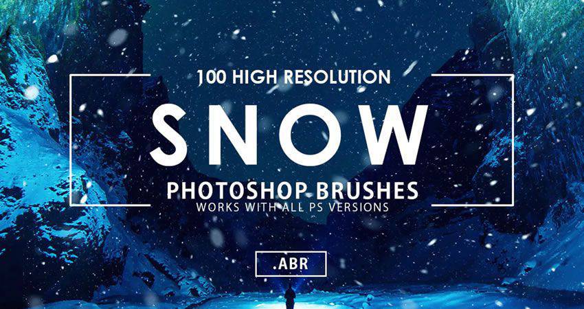 Snow free photoshop nature brush sets