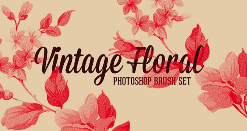 Vintage Floral free photoshop nature brush sets