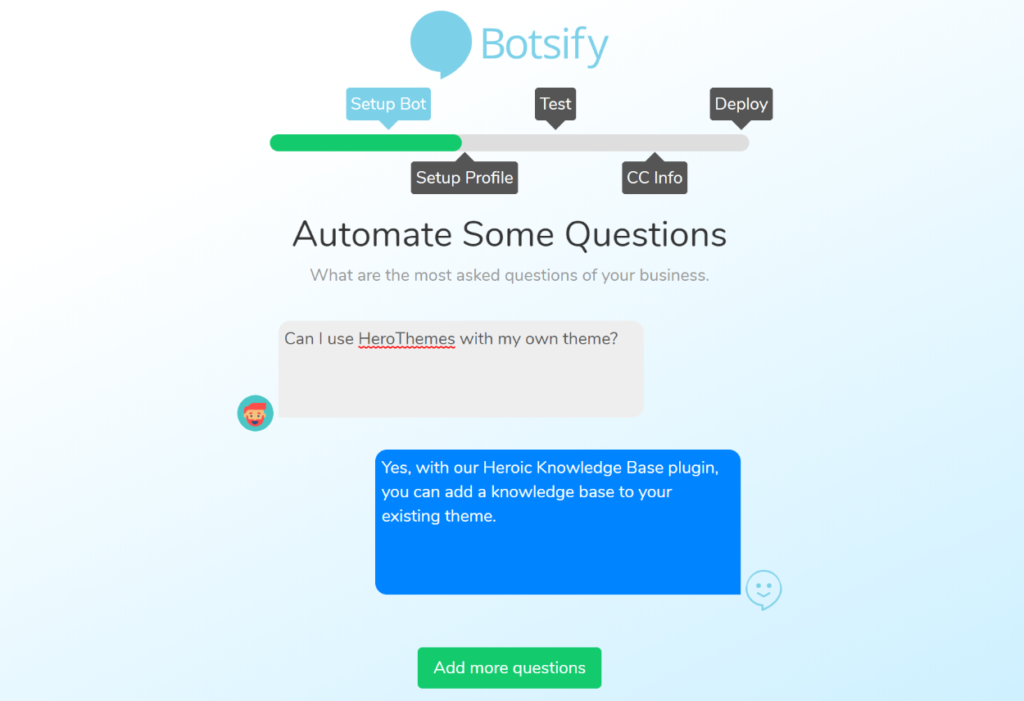 Botsify customer support chatbot