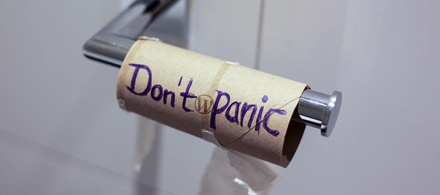 An empty toilet paper roll.