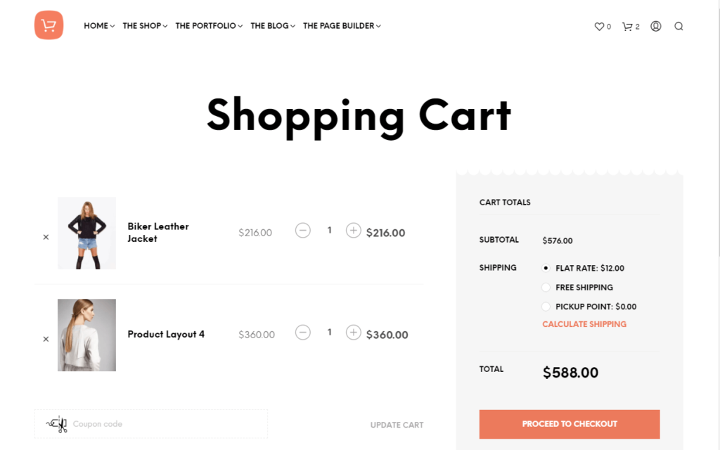 Shopkeeper cart page