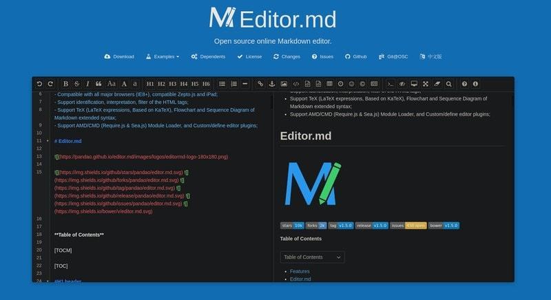 Editor Md Screenshot