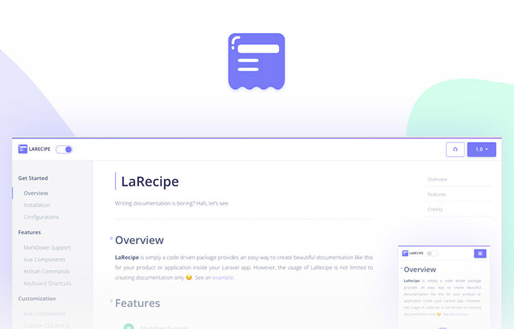 LaRecipe Logo and UI