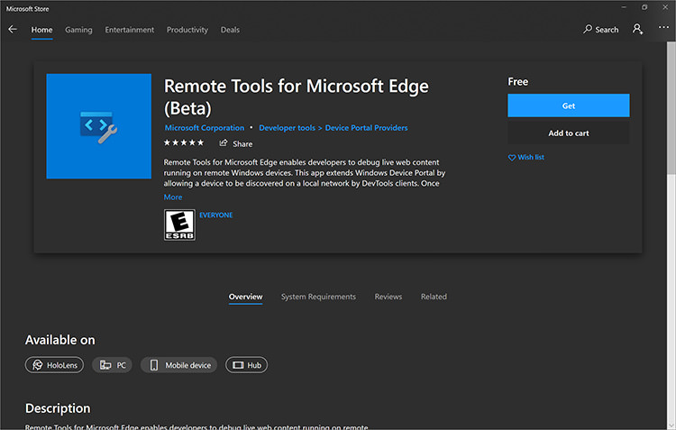 Remove tools installation for MS Edge