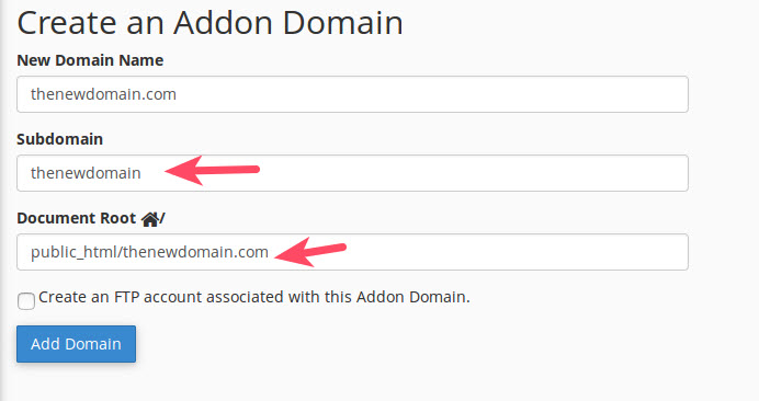 Subdomain and document root