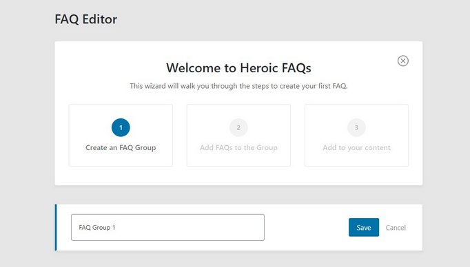 create faq group