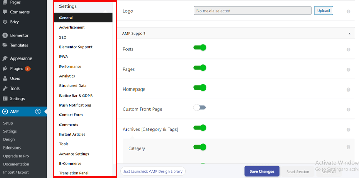 How to Implement AMP in WordPress Setting Options