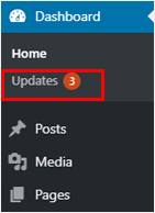 Updates Available in Dashboard how to add a theme in wordpress