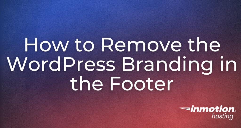 Remove WordPress Branding article header image