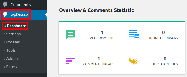 Comment Dashboard