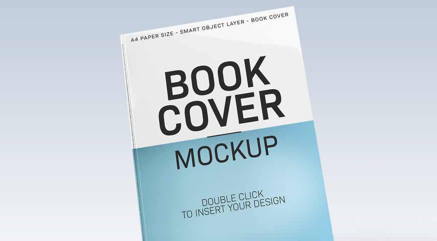 Floating Book Cover Photoshop PSD Mockup Template
