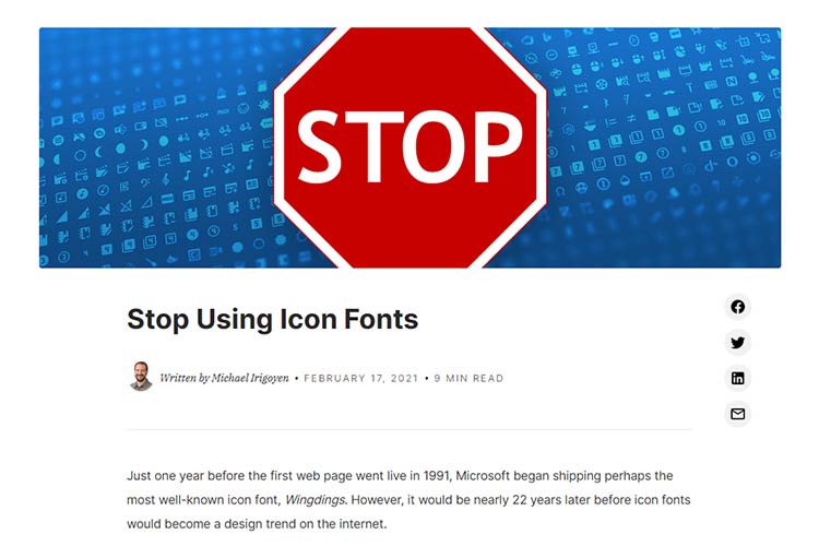 Example from Stop Using Icon Fonts