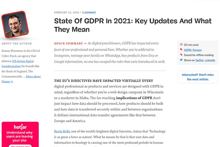 Example from State Of GDPR In 2021: Key Updates And What They Mean