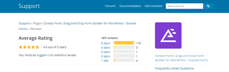 Everest Forms Plugin Ratings