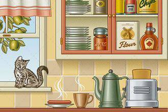 Retro Kitchen for Illustrator