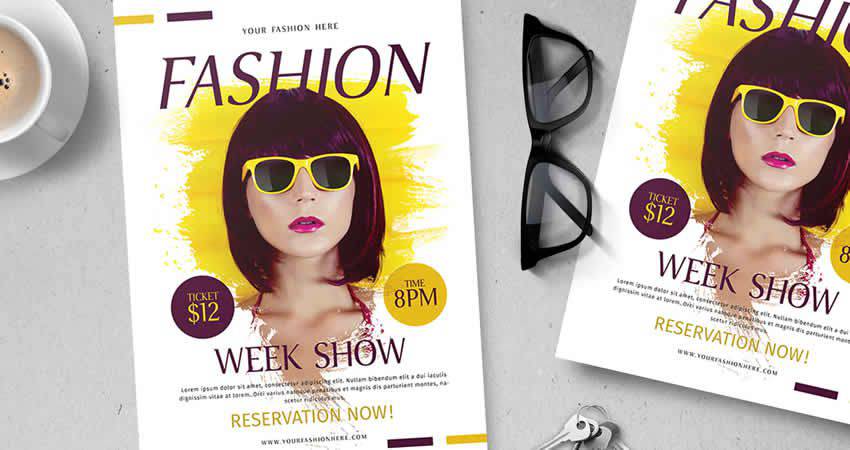 Fashion Week Show Flyer Template Photoshop PSD