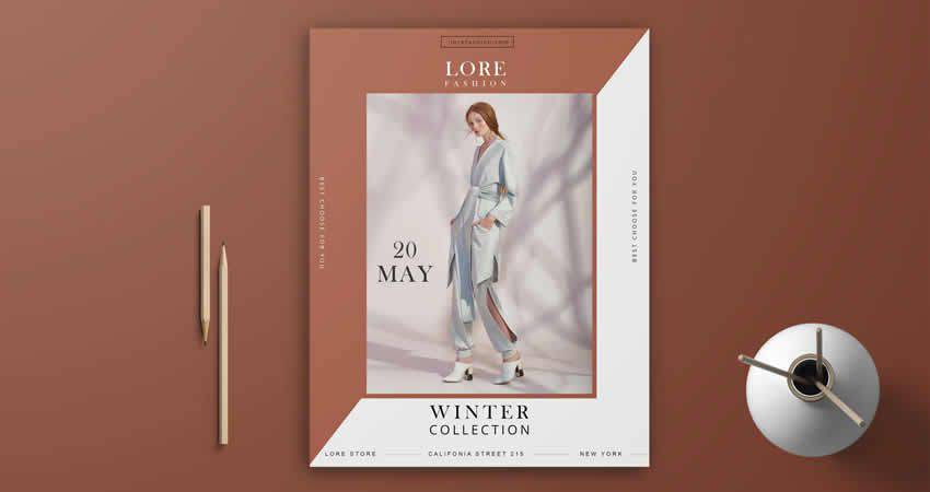 Fashion Collection Flyer Template Photoshop PSD