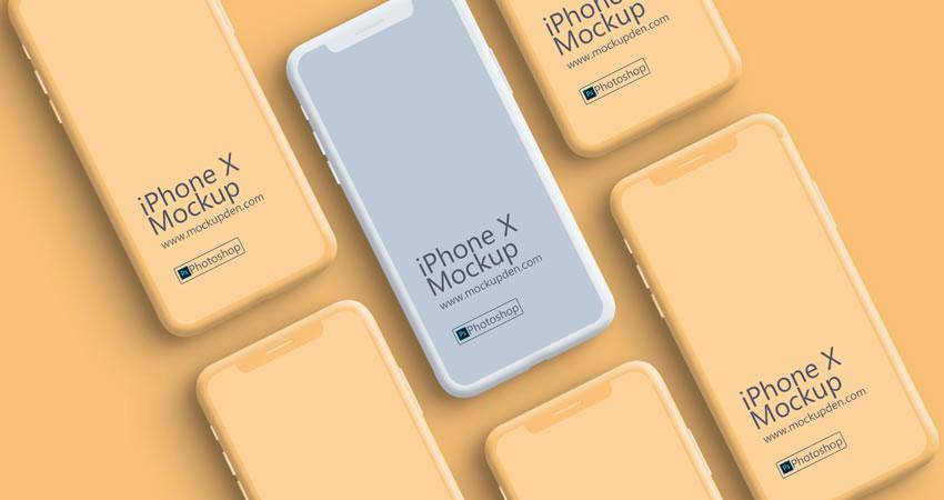 Clay iPhone X Device Mockup free iphone mockup template psd photoshop