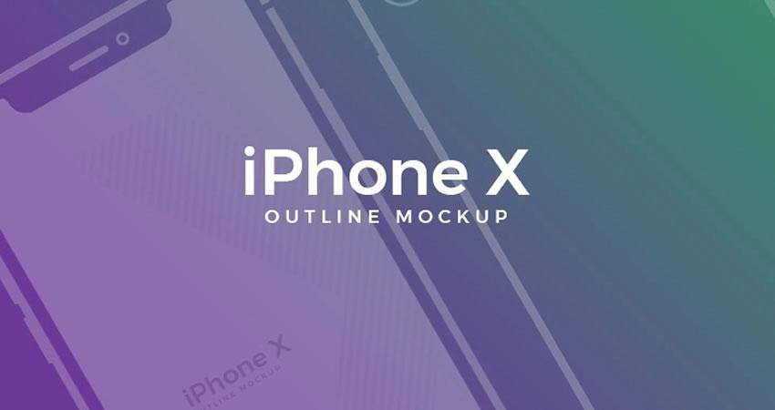 X Outline free iphone mockup template psd photoshop
