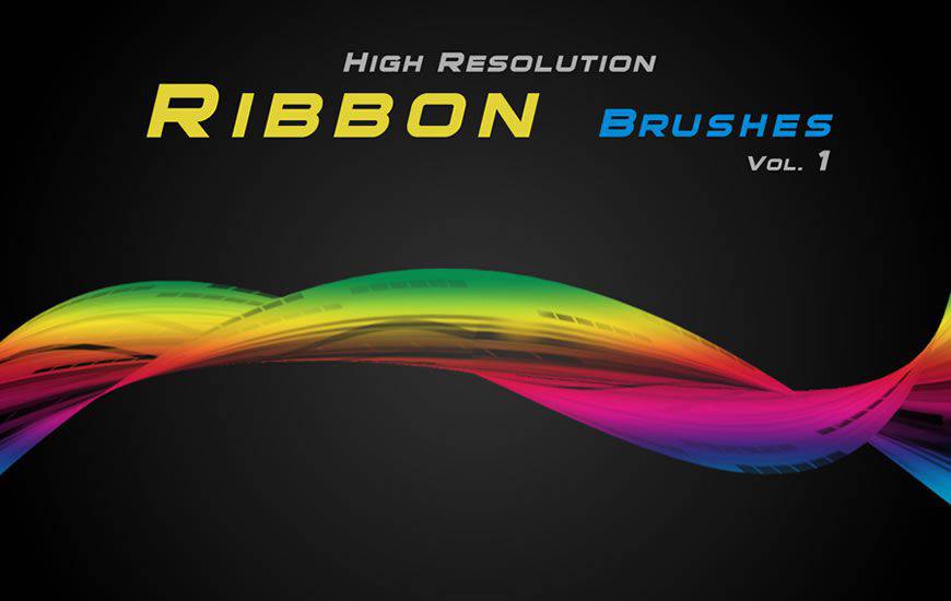High-Resolution ribbon swirl photoshop brush free