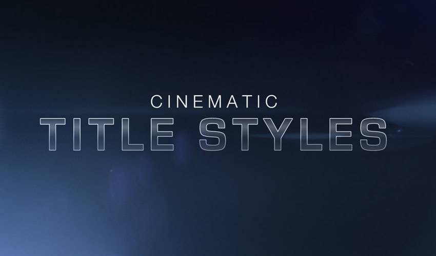 Cinematic Title Style Library for Premiere Pro Free