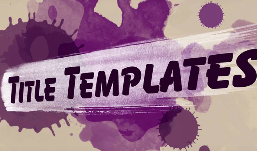 Painted Titles Templates for Premiere Free